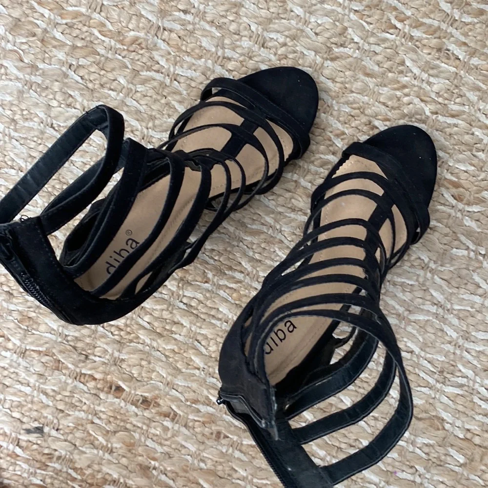 Diba Black Strappy Heels - Picture 4 of 4